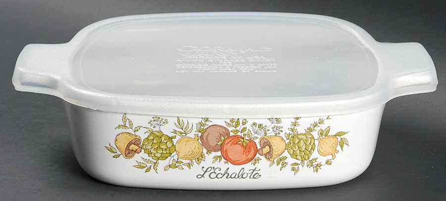 Spice of Life (Centura) 1 Quart Square Casserole with Lid by Corning Corelle-1