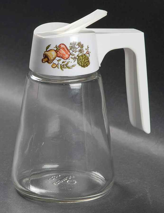Spice of Life (Centura) Glassware Syrup with Plastic Lid by Corning Corelle-1