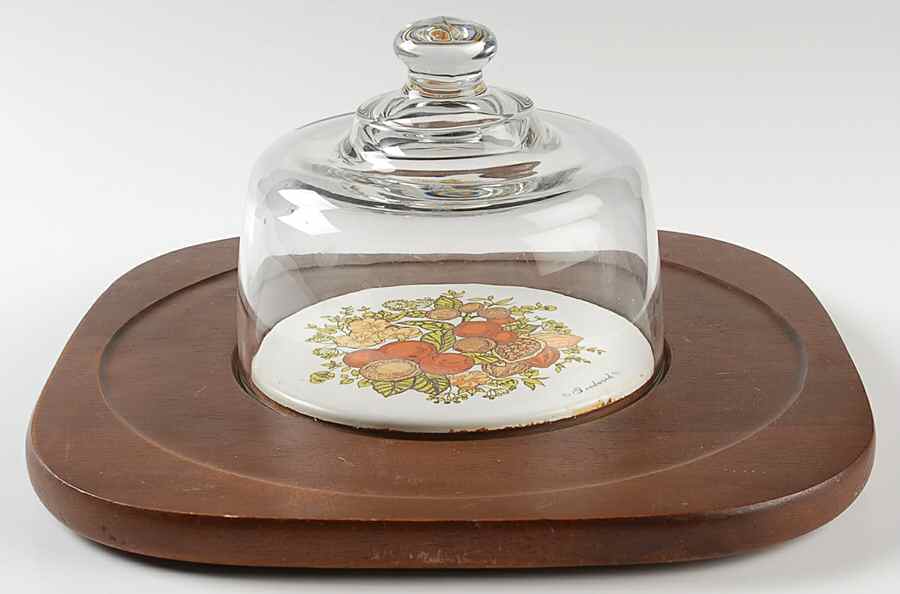 Spice of Life (Centura) Cheese and Cracker Set with Dome by Corning Corelle-1