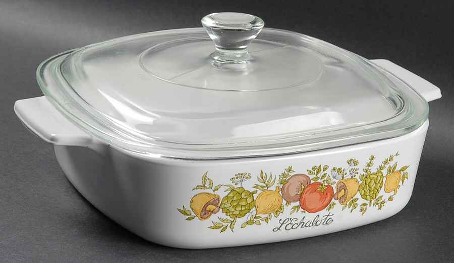 Spice of Life (Centura) 1 Quart Square Casserole with Lid by Corning Corelle-1
