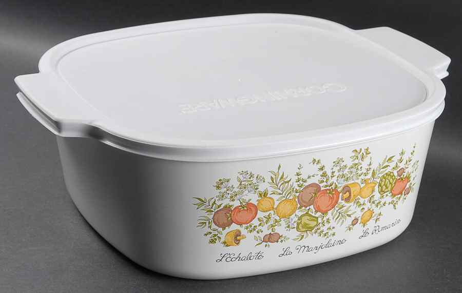 Spice of Life (Centura) 5 Quart Square Casserole with Lid by Corning Corelle-1