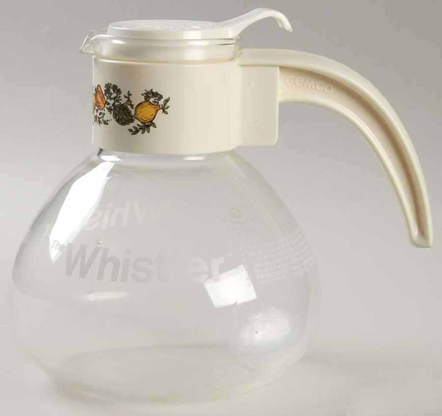 Spice of Life (Centura) Glassware Whistler Coffee Pot & Lid by Corning Corelle-1