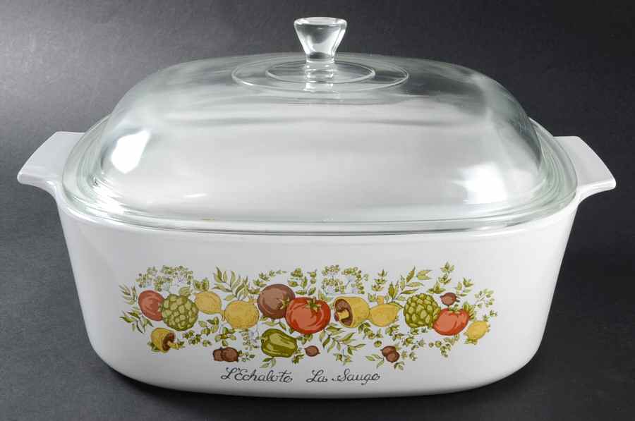 Spice of Life (Centura) 4 Quart Square Casserole with Lid by Corning Corelle-1