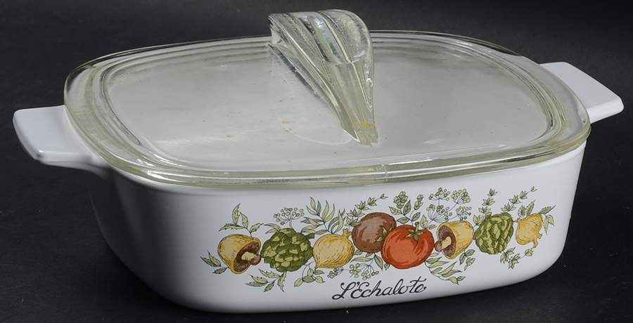 Spice of Life (Centura) 1 Qt Square Casserole w/Glass or Plastic Lid by Corning Corelle-1