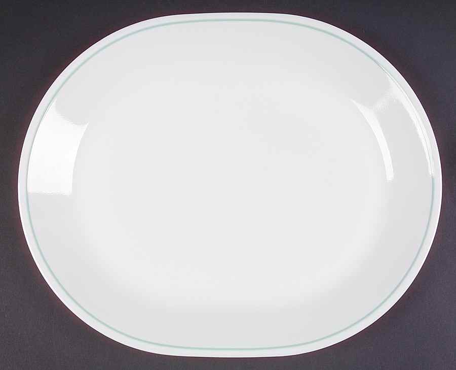 Stencil Garden (Corelle) 12" Oval Serving Platter by Corning Corelle-1