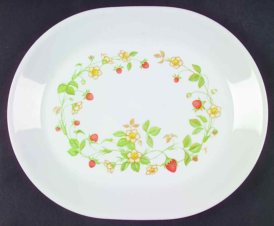 Strawberry Sundae (Corelle) 12" Oval Serving Platter by Corning Corelle-1