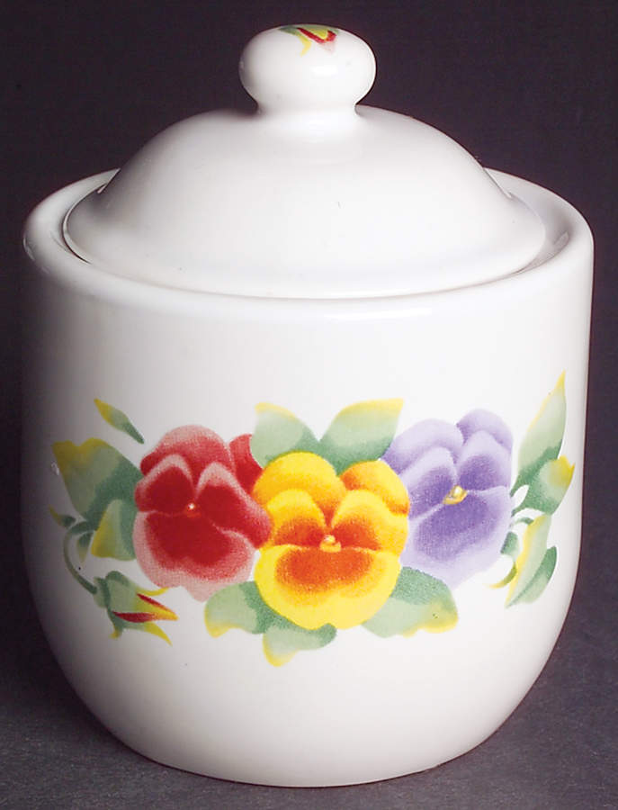 Summer Blush (Corelle) Sugar Bowl & Lid by Corning Corelle-1