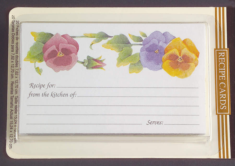 Summer Blush (Corelle) (Set of 20) Paper Recipe Cards by Corning Corelle-1