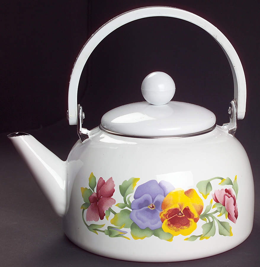 Summer Blush (Corelle) Metal Kettle & Lid by Corning Corelle-1