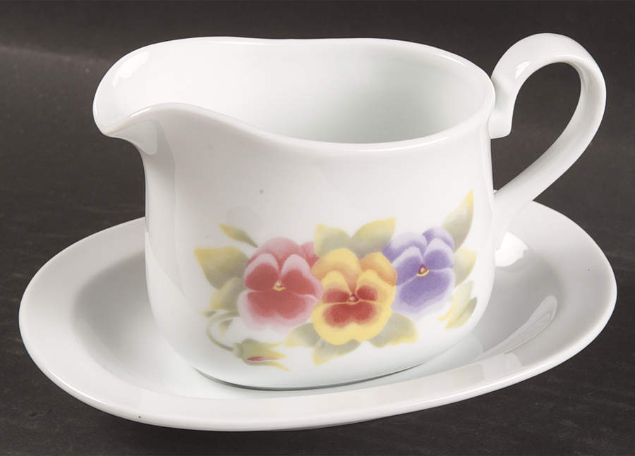 Summer Blush (Corelle) Gravy Boat & Underplate by Corning Corelle-1