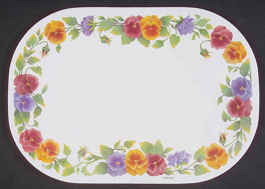 Summer Blush (Corelle) Rectangular Cork Back Trivet by Corning Corelle-1
