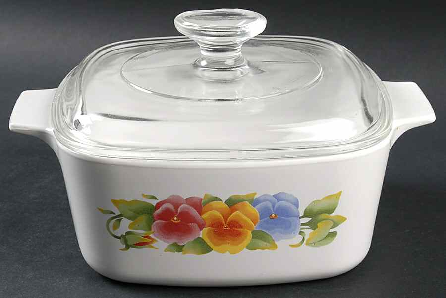 Summer Blush (Corelle) 1.5 Quart Square Casserole with Lid by Corning Corelle-1
