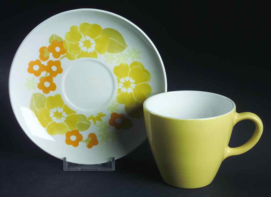 Summerhill Flat Cup & Saucer Set by Corning Corelle-1