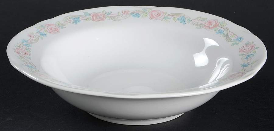 Vintage Rose Rim Cereal Bowl by Corning Corelle-1