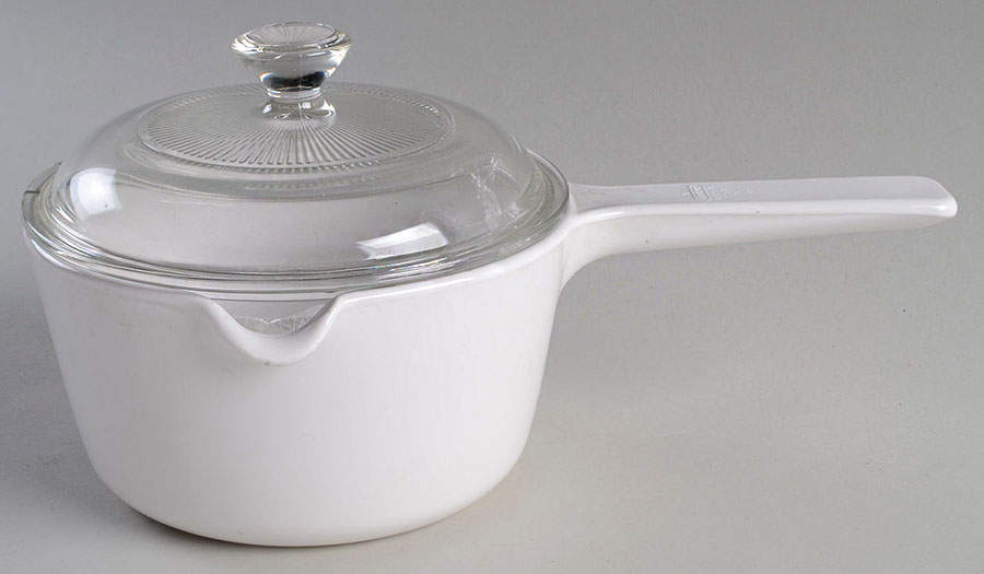 White Coupe 1 Quart Saucepan & Lid by Corning Corelle-1