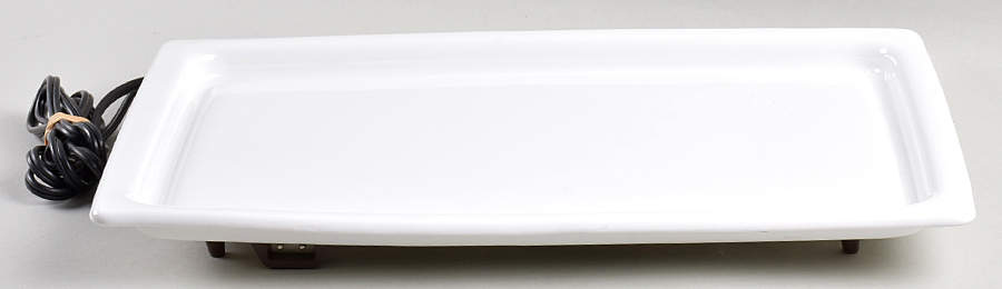 White Coupe Electric Food Warming Tray by Corning Corelle-1