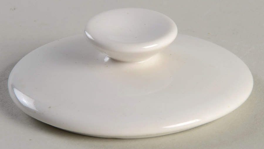 White Coupe Lid for Sugar Bowl by Corning Corelle-1