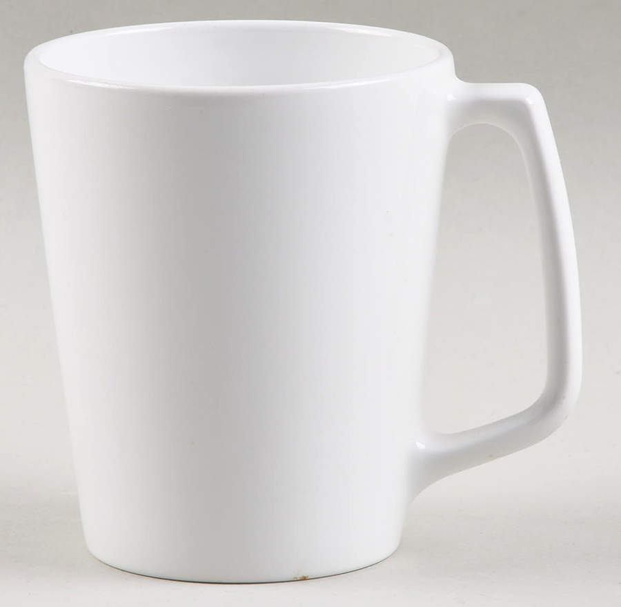 White Coupe Mug by Corning Corelle-1
