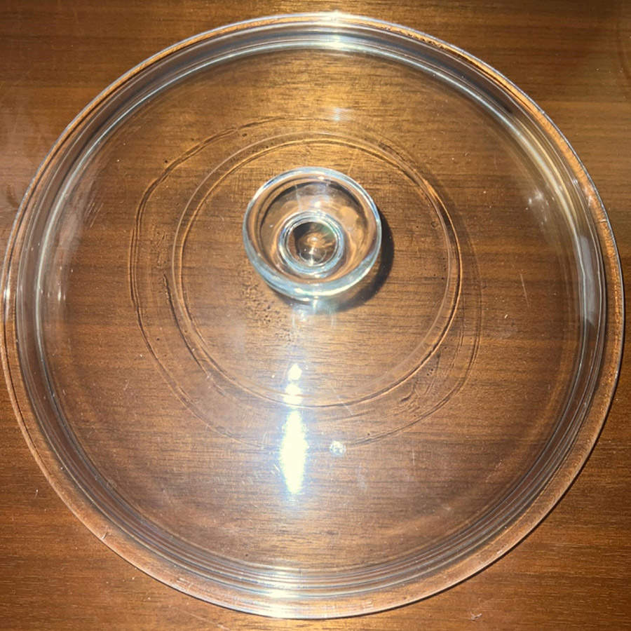White Coupe Lid for 3.5 Quart Round Casserole by Corning Corelle-1