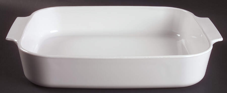 White Coupe 12" Rectangular Roaster by Corning Corelle-1