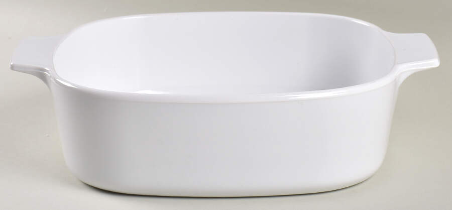White Coupe 2 Quart Square Casserole No Lid by Corning Corelle-1