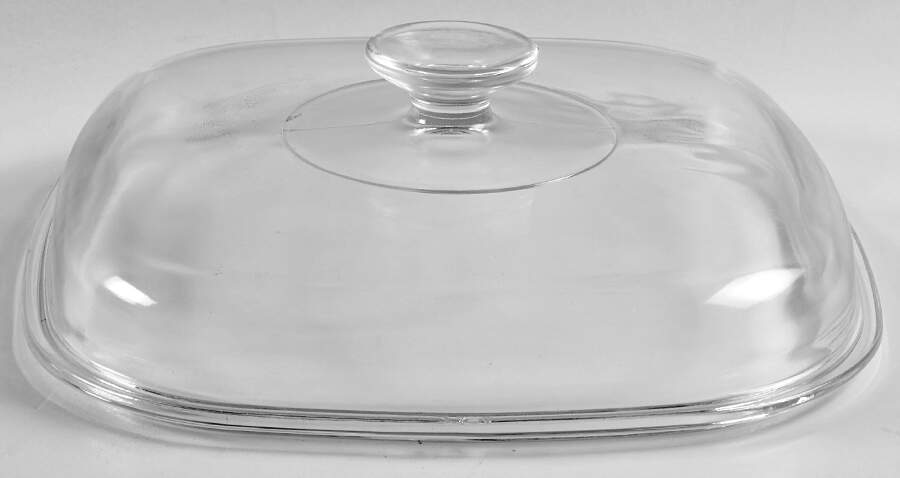White Coupe Lid for 11" Browning Skillet by Corning Corelle-1