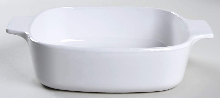 White Coupe 1 Quart Square Casserole No Lid by Corning Corelle-1