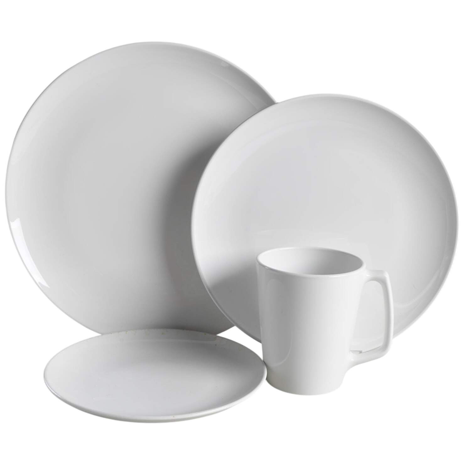 White Coupe 32  Piece Estate Set by Corning Corelle-1