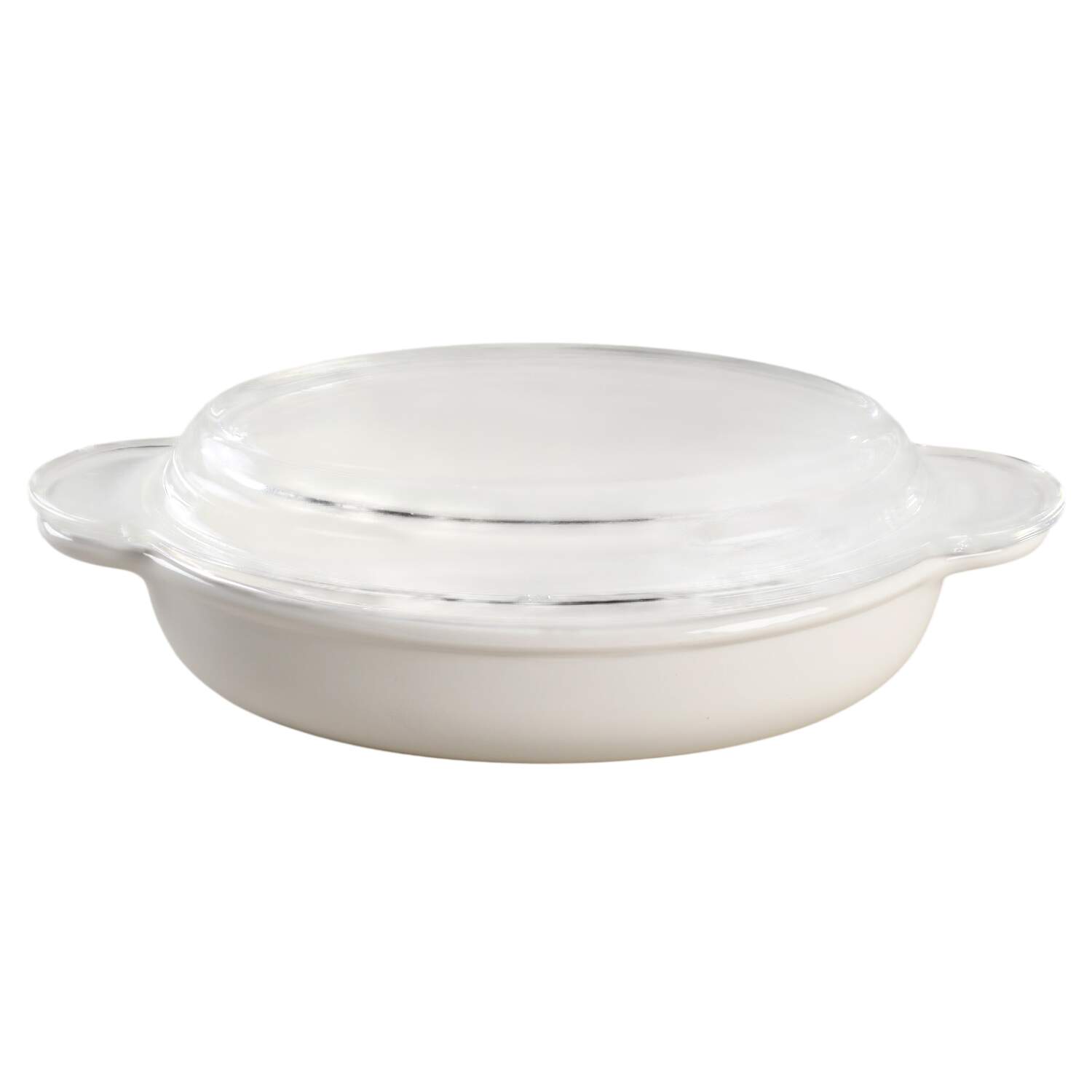 White Coupe 14 Oz Glass Casserette & Lid by Corning Corelle-1
