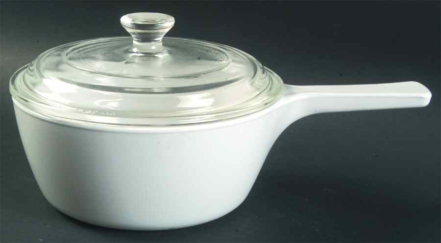 White Coupe 1.5 Pint Menuette Pan & Lid by Corning Corelle-1