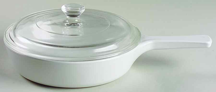 White Coupe 6" Menuette Pan/Skillet & Lid by Corning Corelle-1