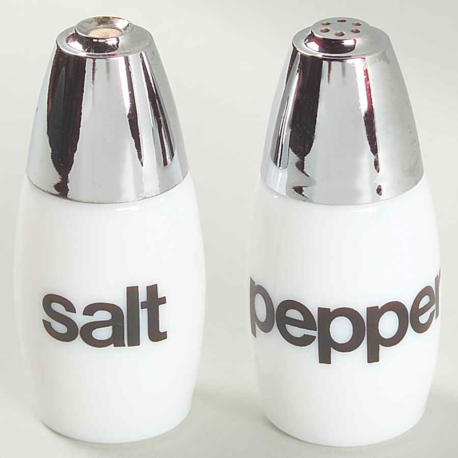 White Coupe Salt & Pepper Set by Corning Corelle-1