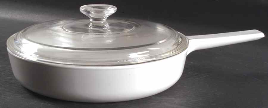 White Coupe 10" Skillet & Lid by Corning Corelle-1