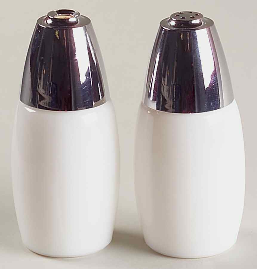 White Coupe Salt & Pepper Set by Corning Corelle-1