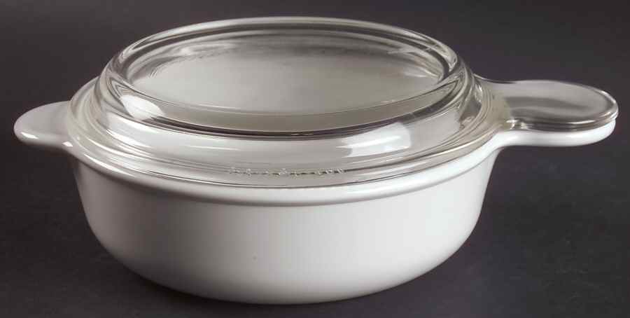 White Coupe Grab a Meal W/Glass Lid by Corning Corelle-1