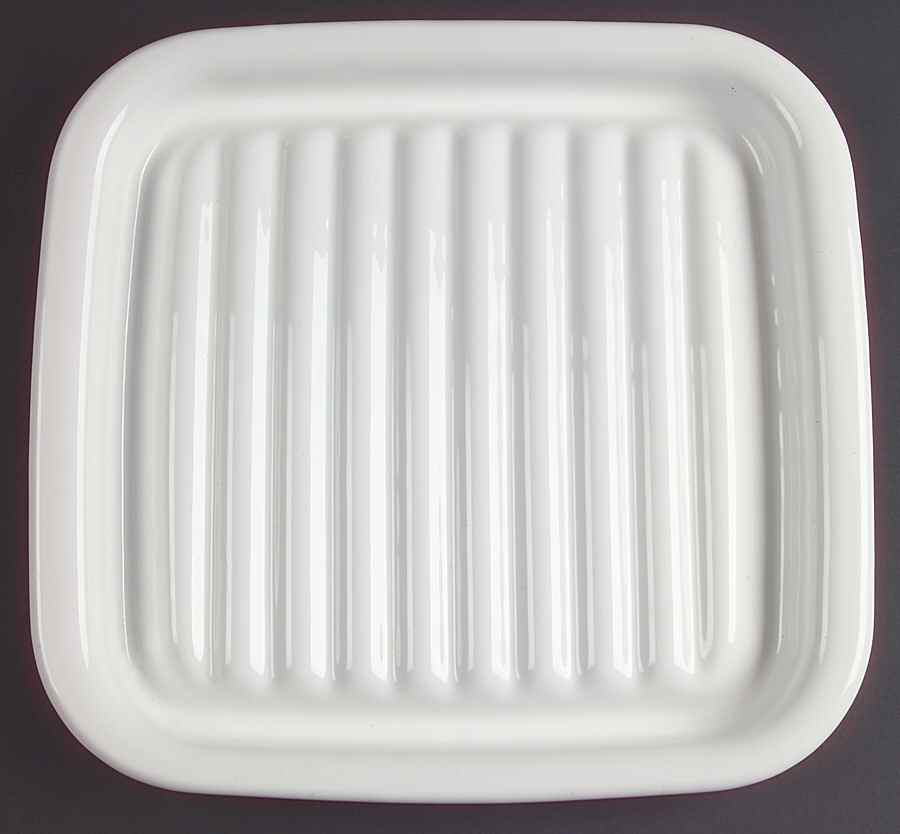 White Coupe Microwave Rack by Corning Corelle-1