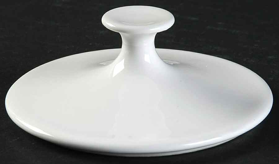 White Coupe Lid for Sugar Bowl by Corning Corelle-1