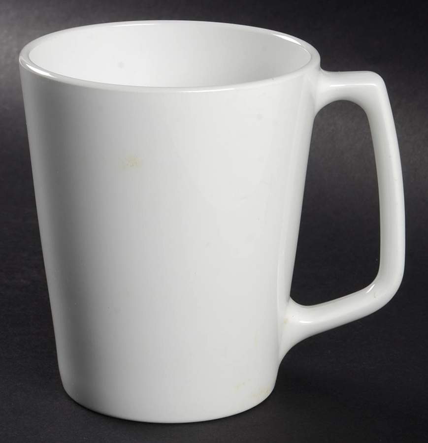 White Coupe Mug by Corning Corelle-1