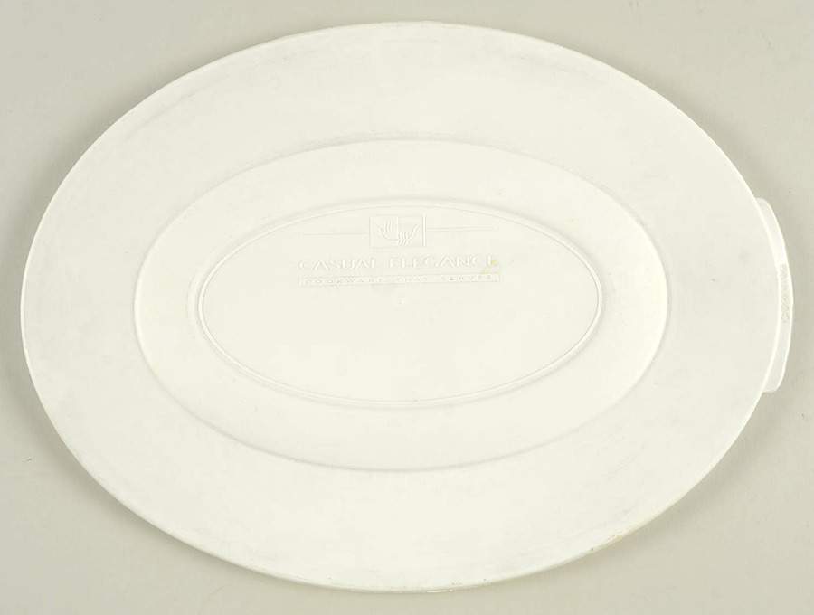 White Flora Plastic Cover for 1.25qt Oval Covered Casserole by Corning Corelle-1
