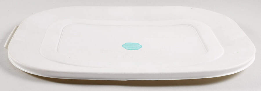 White Flora Plastic Lid for 15" Rectangular Roaster by Corning Corelle-1