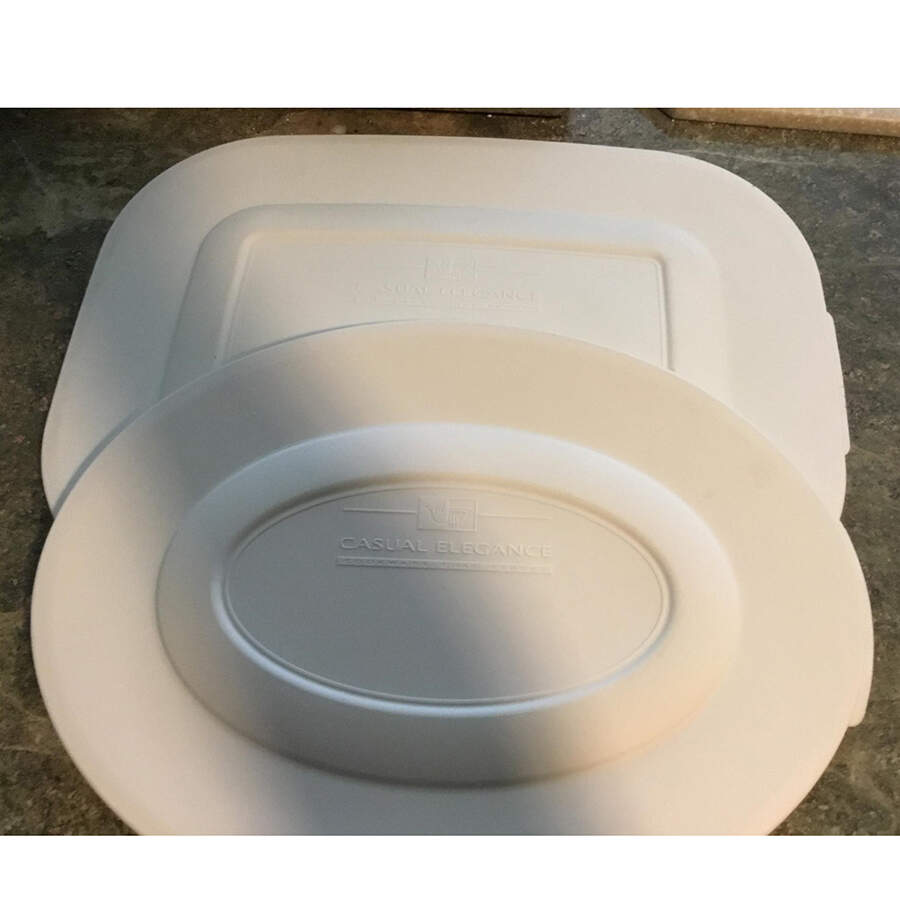 White Flora Plastic Lid for Rect Roast 13" by Corning Corelle-1