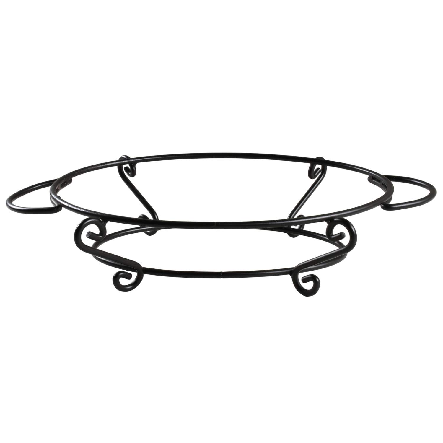 White Flora Metal Stand for 2.25 Oval Casserole by Corning Corelle-1