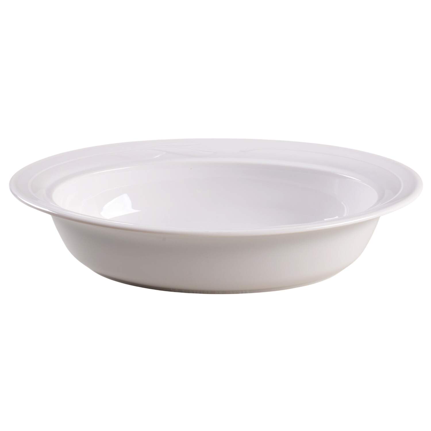 White Flora 2.25 Quart Oval Covered Casserole No Lid by Corning Corelle-1