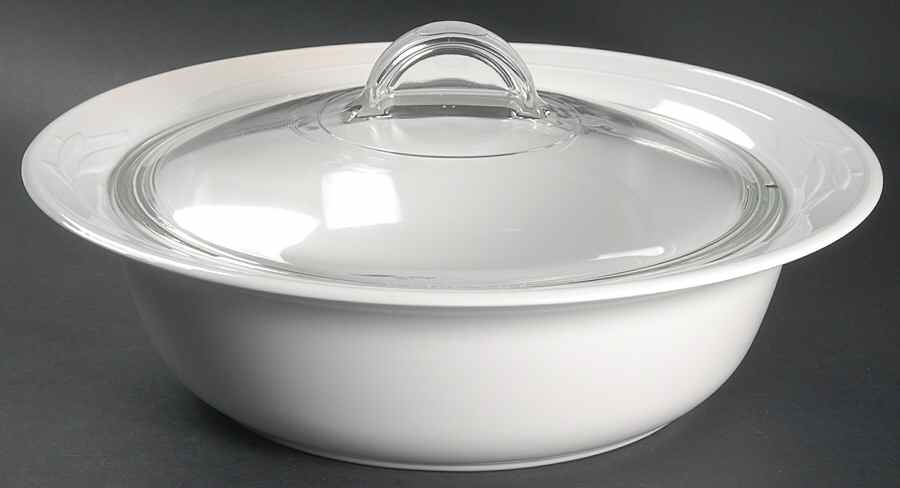 White Flora 2.25 Qt Round Covered Casserole by Corning Corelle-1