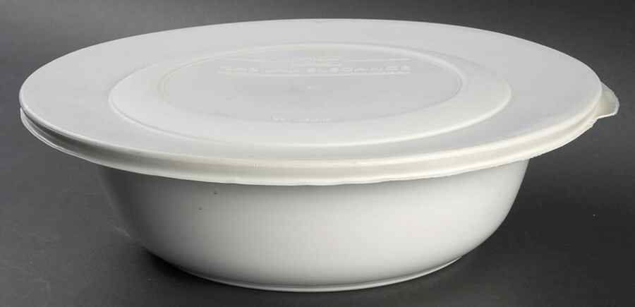 White Flora 2.25 Qt Round Covered Casserole by Corning Corelle-1
