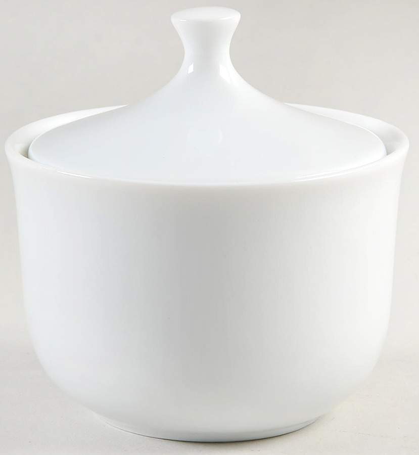 Winter Frost White (Corelle) Sugar Bowl & Lid by Corning Corelle-1