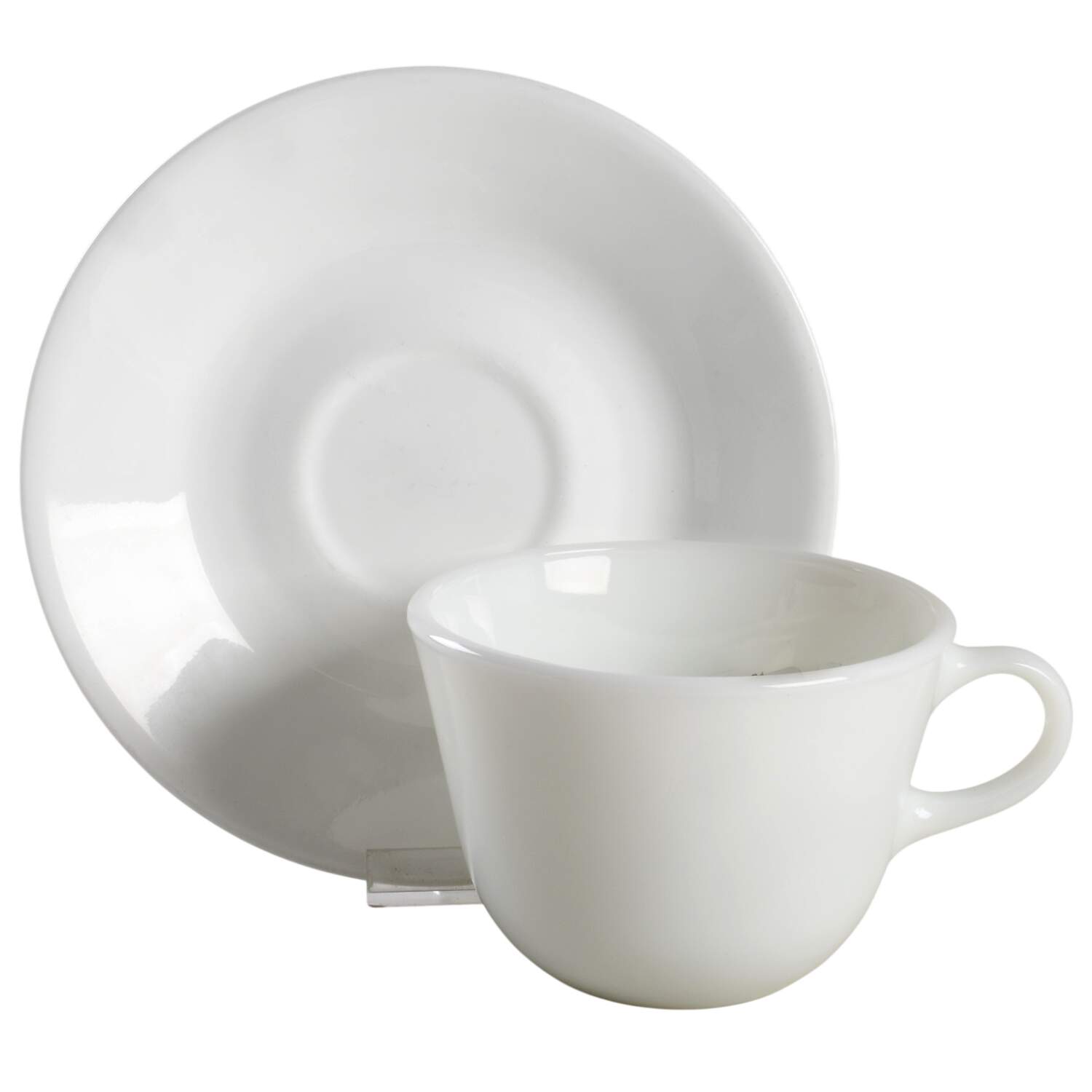 Winter Frost White (Corelle) Flat Cup & Saucer Set by Corning Corelle-1
