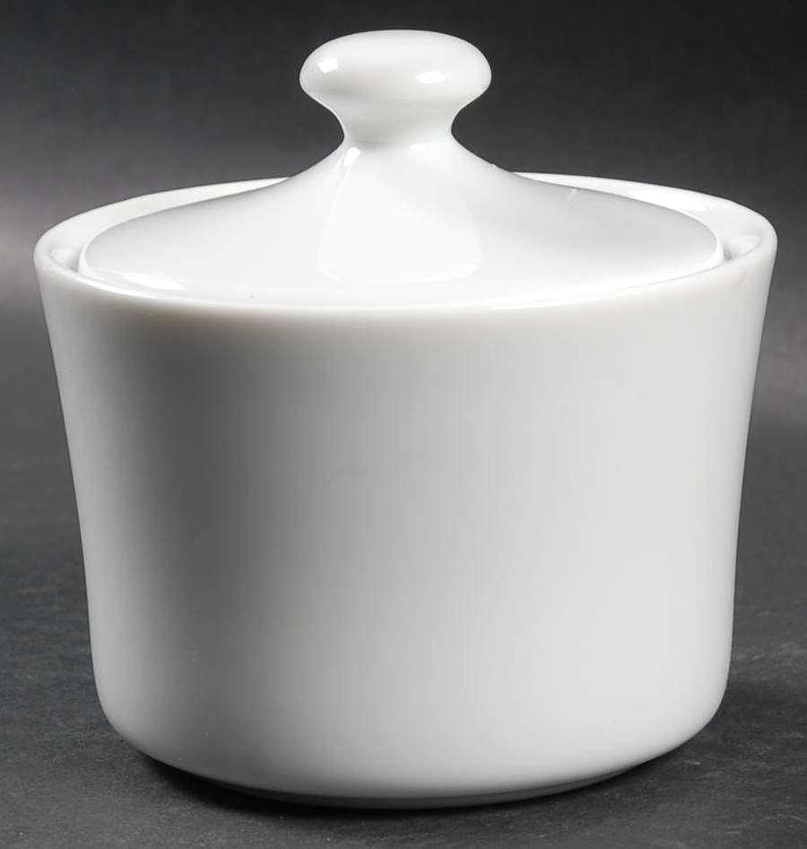 Winter Frost White (Corelle) Sugar Bowl & Lid by Corning Corelle-1