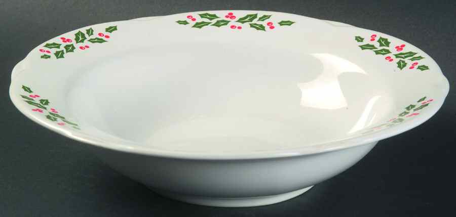 Winter Holly Rim Cereal Bowl by Corning Corelle-1