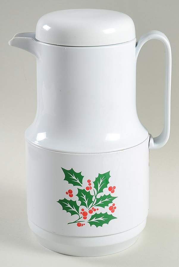 Winter Holly Plastic Thermos/Carafe & Lid by Corning Corelle-1
